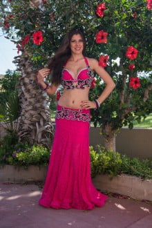 Pink lace costume