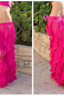 Pink lace skirt
