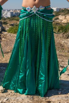 Green skirt with decoration