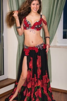 Black-red costume