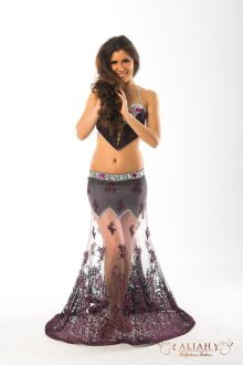 Lace black-purple dress