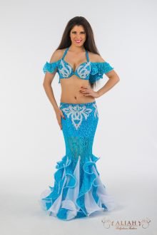 Blue white costume