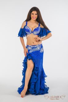 Royal blue peacock costume