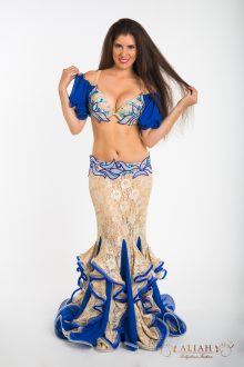 Blue beige costume