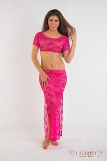 Pink lace set
