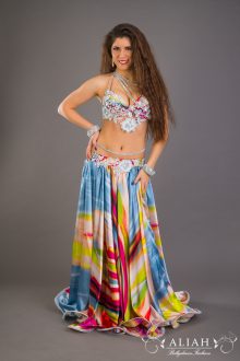 Multicolor costume with lace