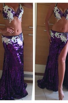 Purple white costume