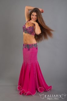 Pink black costume