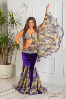 Yellow violet costume