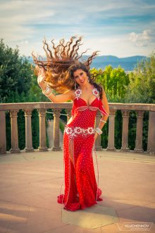 Red white dress
