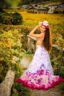 Flowers costume 3D effect