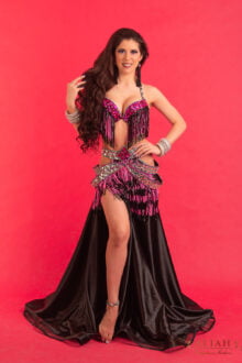 Pink black costume