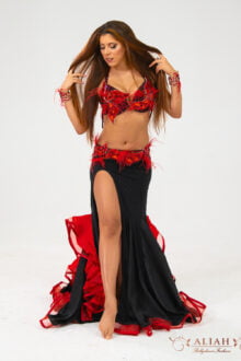 Red black costume